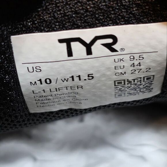 TYR L-1 Lifter Limited Edition Squat University Lifting Shoes Black Gold 10 - Picture 7 of 7